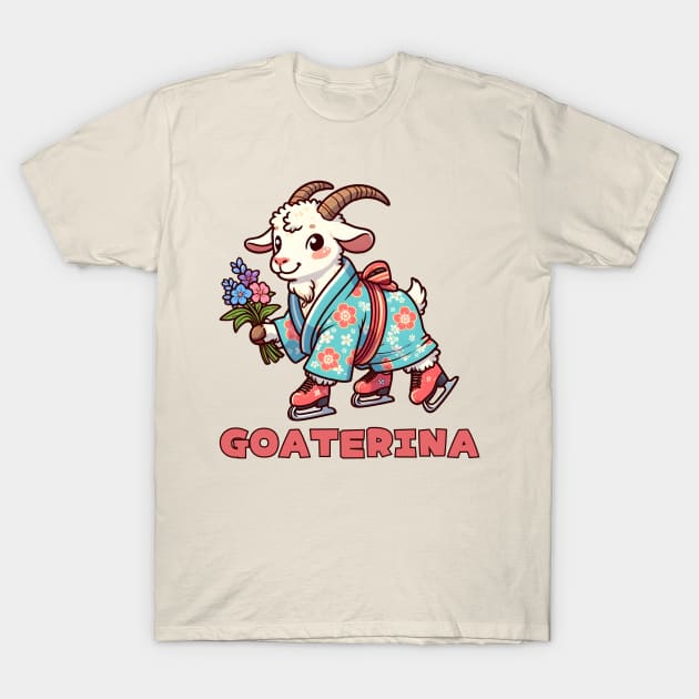 Ice skating goat T-Shirt by Japanese Fever